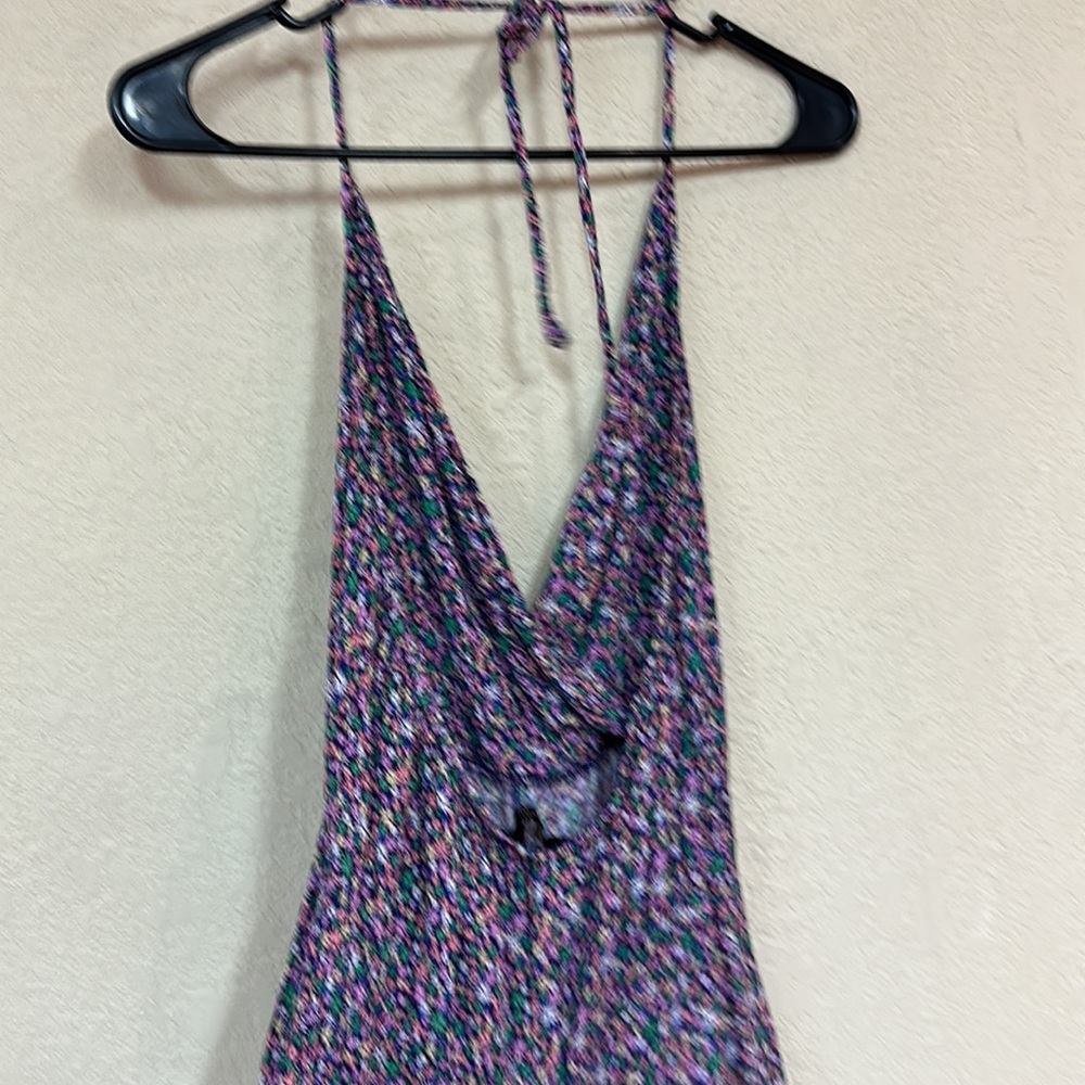 Hesperus womans boho Floral halter Romper size Large - Picture 6 of 7